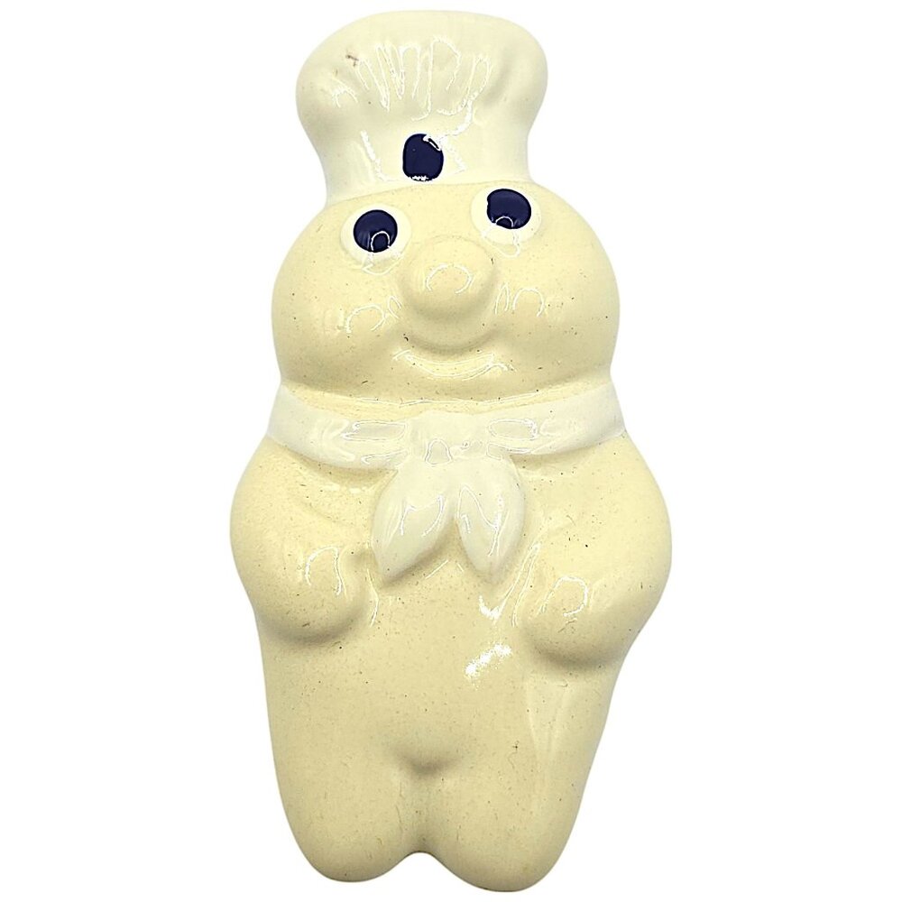 Pillsbury Doughboy Vintage Ceramic Fridge Magnet 3" Taiwan Baking Cooking